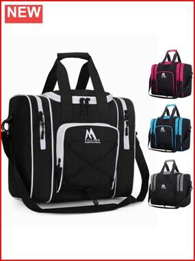 Bowling Ball Tote Bag Padded Holder Shoes Up to Size 14